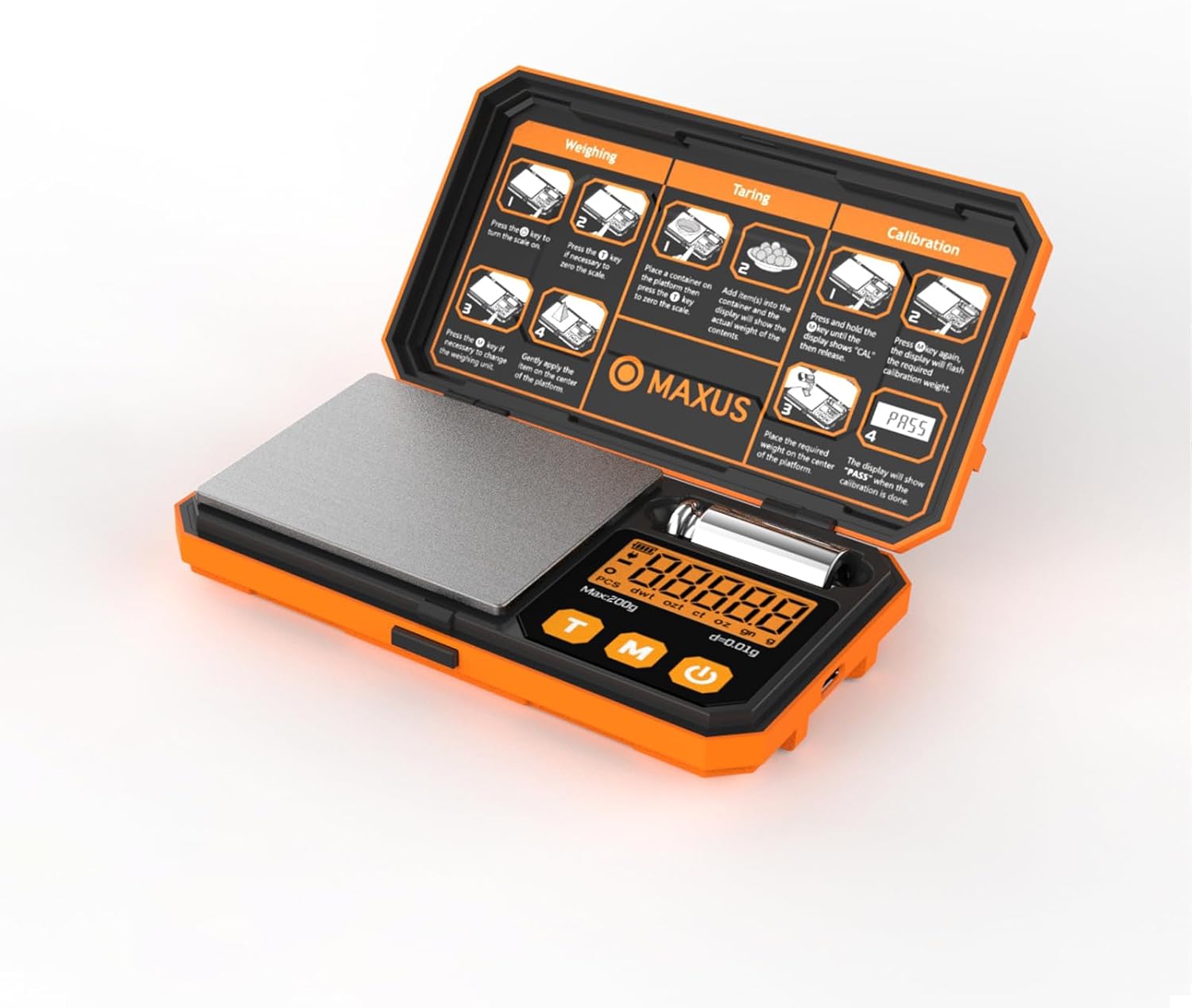 Precision Pocket Scale 200g x 0.01g Orange